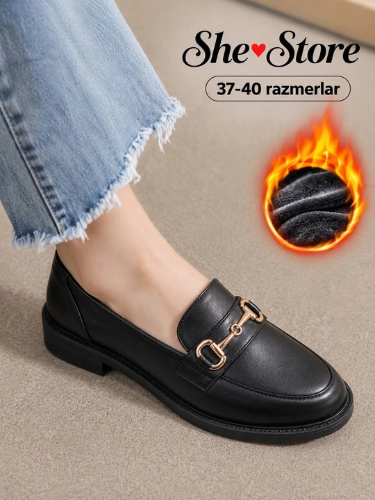 Ayollar uchun tufli, loferlar ayollar uchun, qish va kuzga 37-41 razmerlar