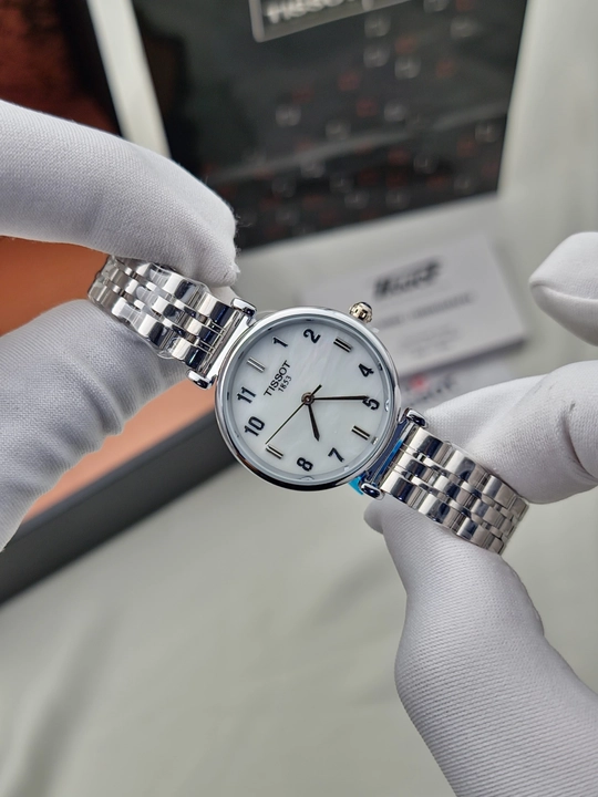 Ayollar qo‘l soati Tissot 1853, kvarts mexanizmli, metall remishokli klassik soat
