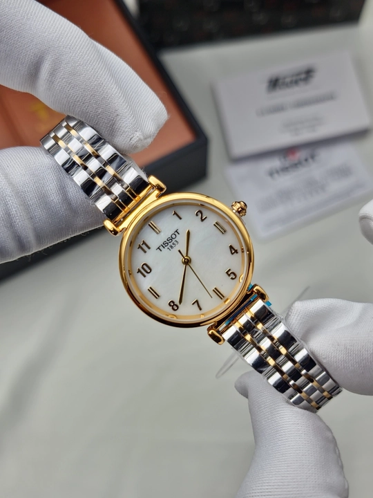 Ayollar qo‘l soati Tissot 1853, kvarts mexanizmli, metall remishokli klassik soat