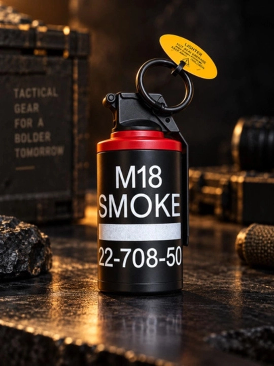 Газовая зажигалка M18 Smoke, с брелоком, многоразовая - 