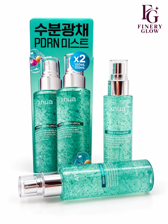 Anua PDRN Hyaluronic Acid Moisture Capsule Mist, увлажняющий тонер-мист для лица, 2×100 мл
