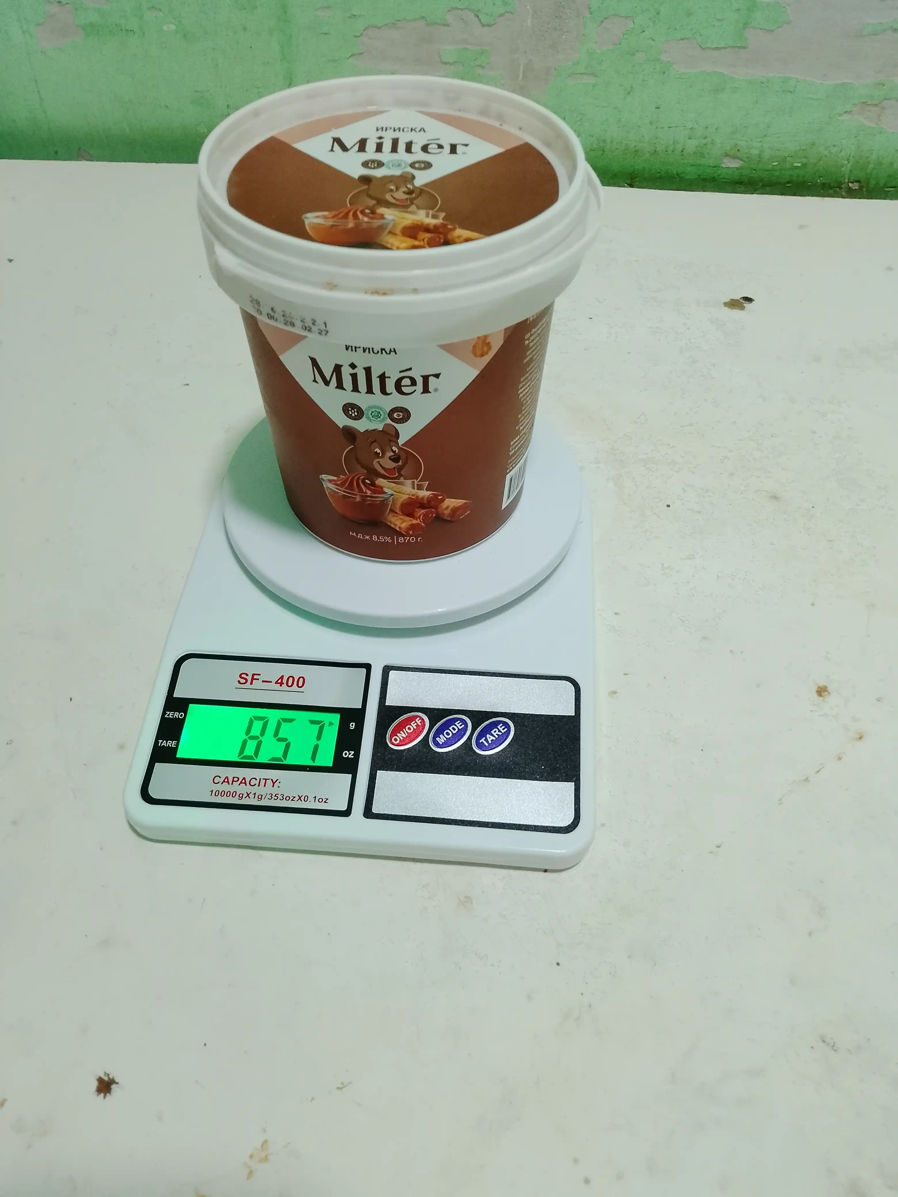 Mini elektron oshxona tarozisi, 10 kg gacha, batareyalari to‘plamda