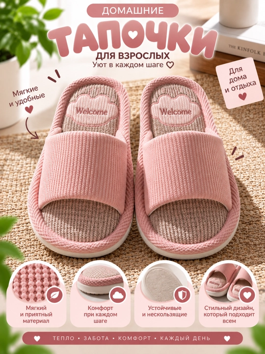 Детские мягкие домашние тапочки - 
