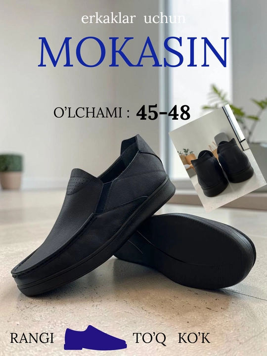 Roberto Bossi erkaklar uchun klassik, 100% tabiiy charmdan tikilgan mokasinlar