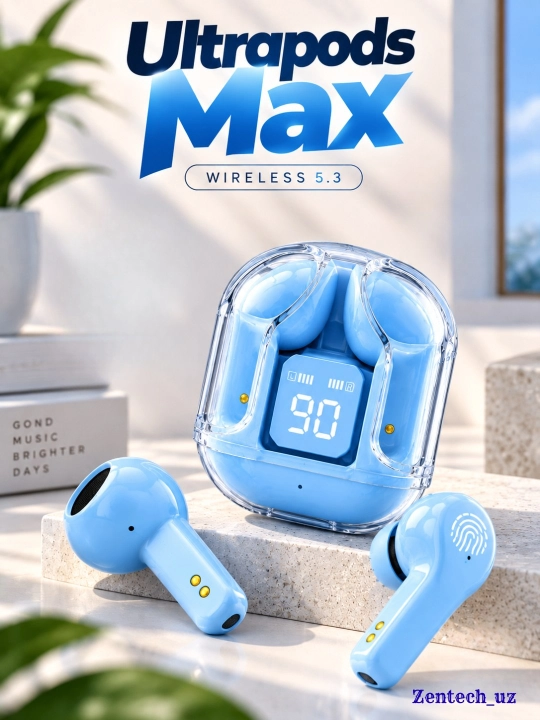Беспроводные наушники Ultrapods Max Bluetooth 5.3, LED-дисплей, сенсорное управление - 
