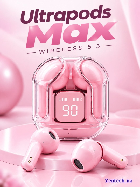 Беспроводные наушники Ultrapods Max Bluetooth 5.3, LED-дисплей, сенсорное управление - 