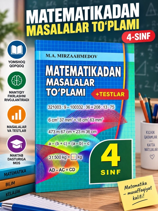 Matematikadan masalalar to‘plami, 4-sinf, M. A. Mirzaahmedov - 