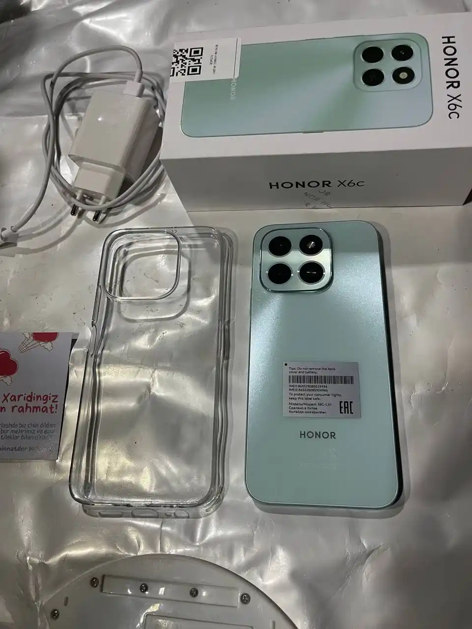 Ударопрочный смартфон HONOR X6c 6/128/256 GB, NFC, AI функции, батарея 5300 мАч