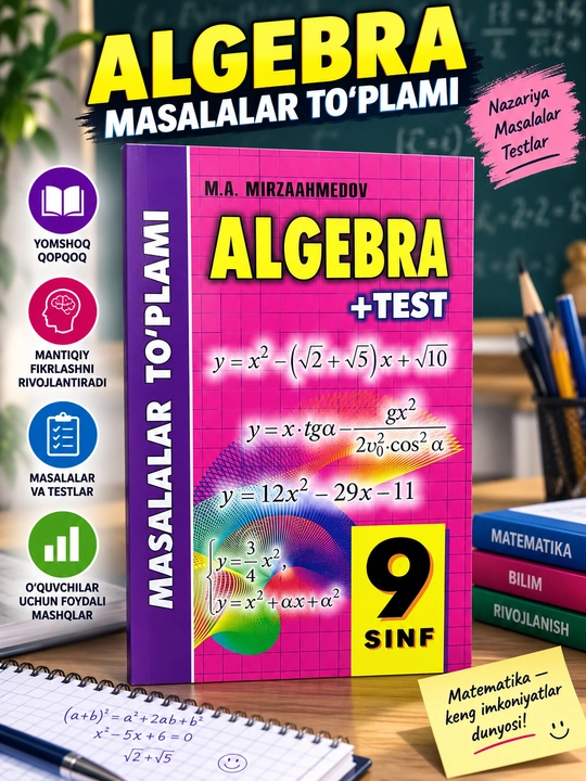 Algebra masalalar to‘plami, 9-sinf, M. A. Mirzaahmedov - 