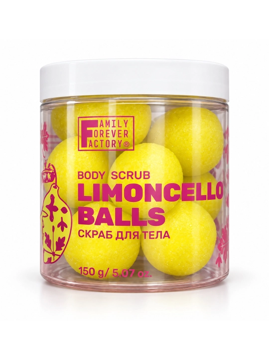 Family Forever Factory Limoncello Balls tana uchun skrab-sharchalar, 150 g - 