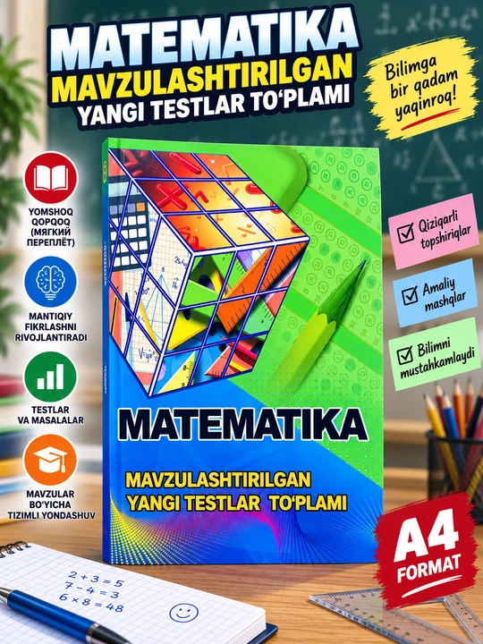 Matematika. Mavzulashtirilgan yangi testlar to‘plami - 