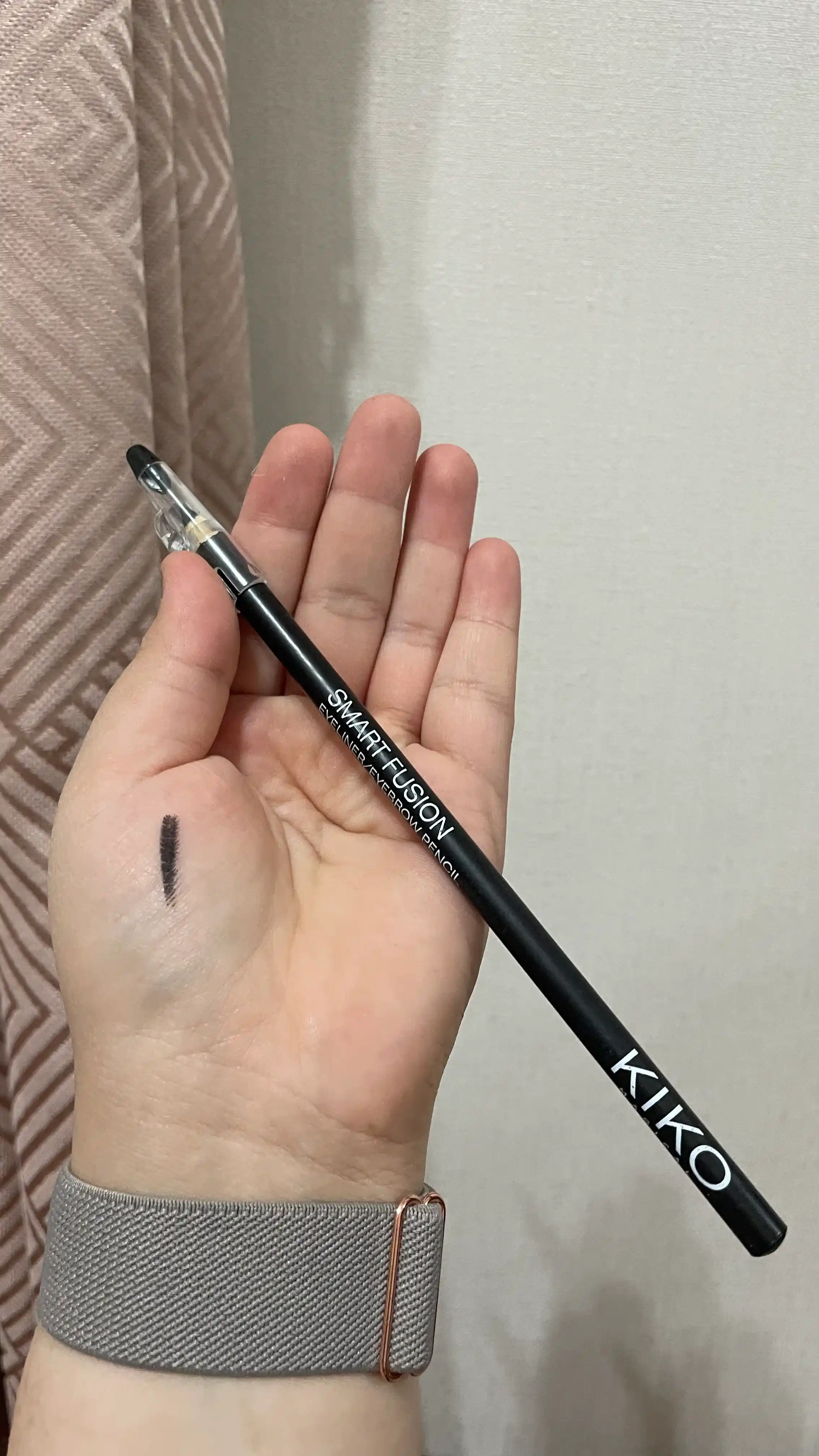 Карандаш для бровей KIKO Milano, чёрный, водостойкий карандаш для глаз