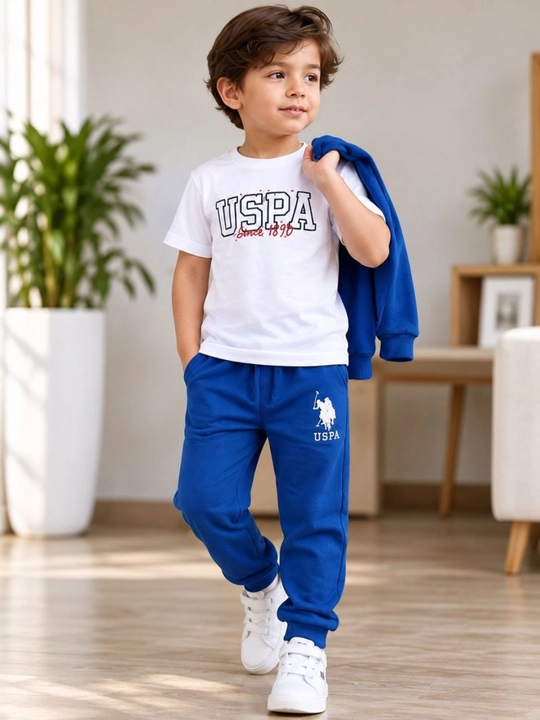 O‘g‘il bolalar uchun uch qismli sport kostyumi, bomber futbolka shim
