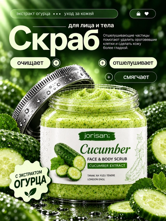 Yuz va tana uchun "Sherbet Body Scrub" malina va qulupnay ekstraktili skrab, 350 g - 