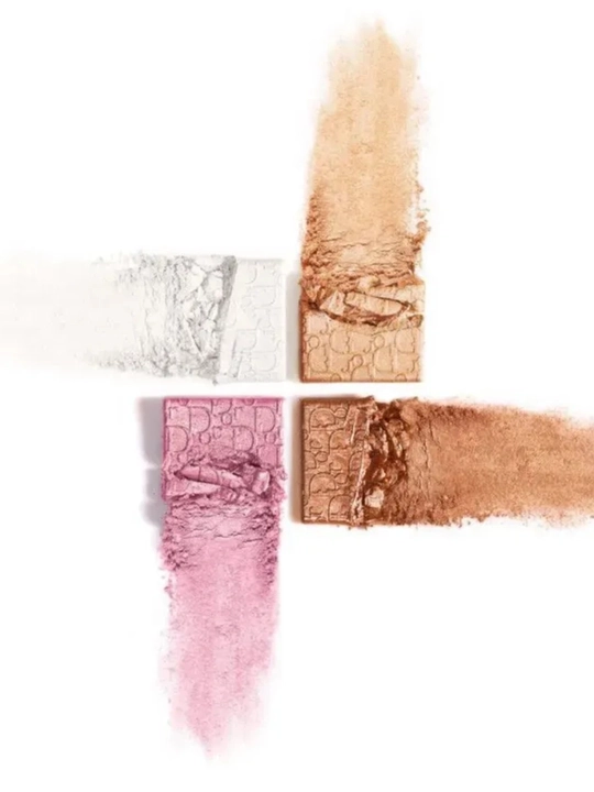 Dior Backstage Glow Face Palette 4 rangli yuz uchun haylayter, yorqin professional makiyaj