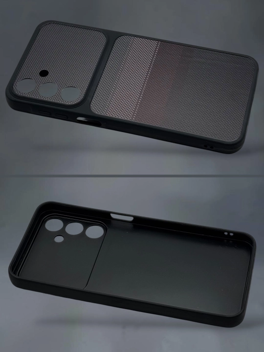 Чехол Samsung Silicone Carbon для A56, A16, A17, A57, A54, A34, A15, A25, A33, A14