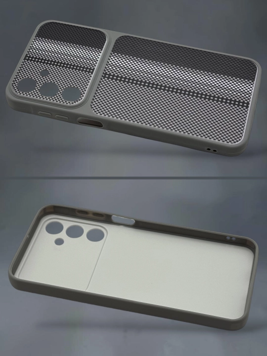Чехол Samsung Silicone Carbon для A56, A16, A17, A57, A54, A34, A15, A25, A33, A14