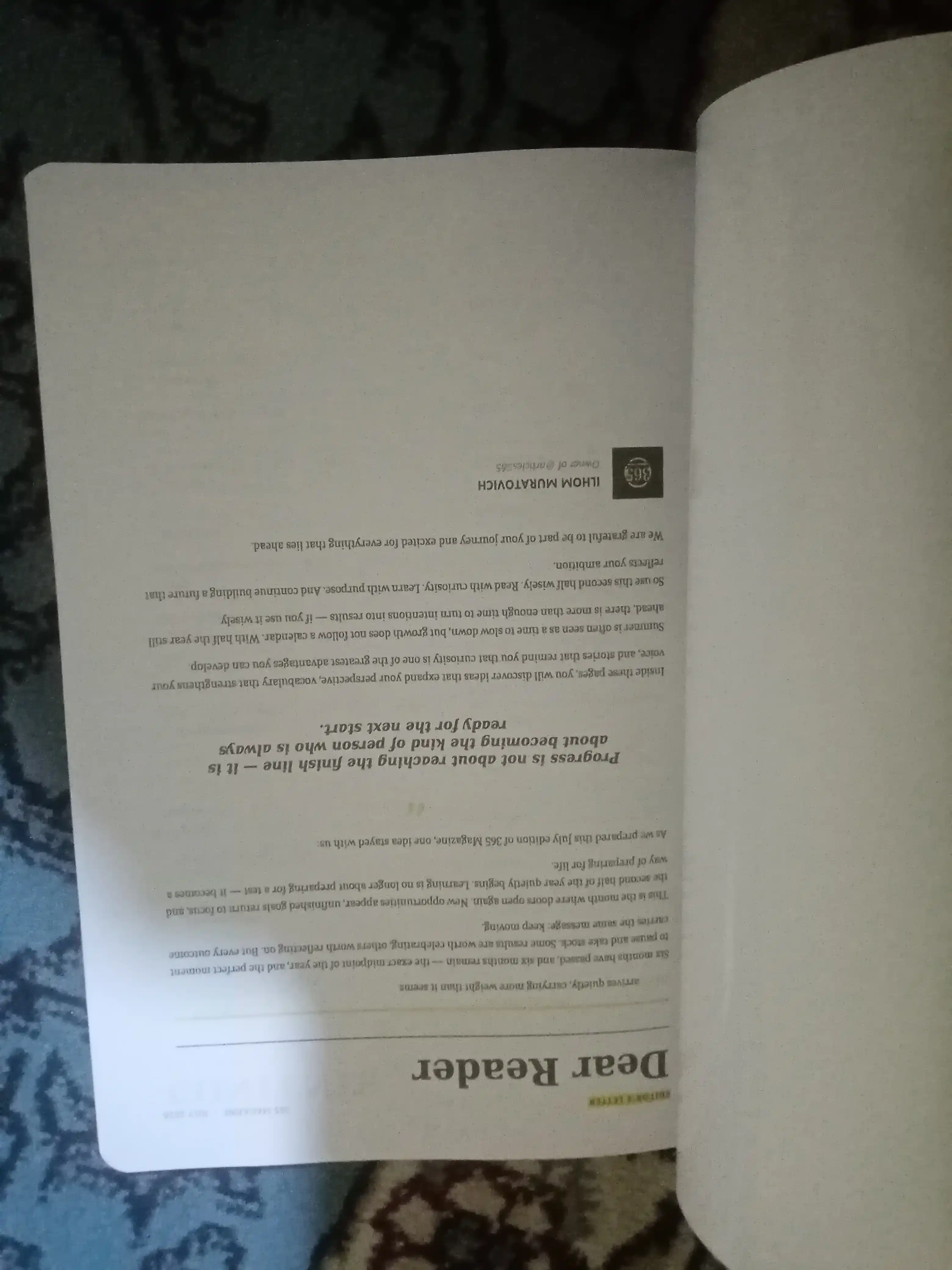 365 Magazine - Stay Focused - ARTICLE BOOK