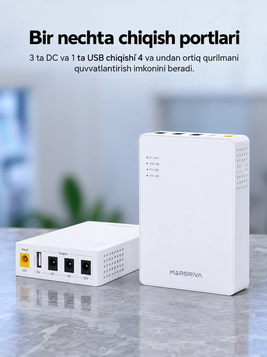 Marsriva KP3 EC — мини ИБП ЮПС Smart DC UPS, 29,6 Вт·ч, 18 Вт, для роутера и модема