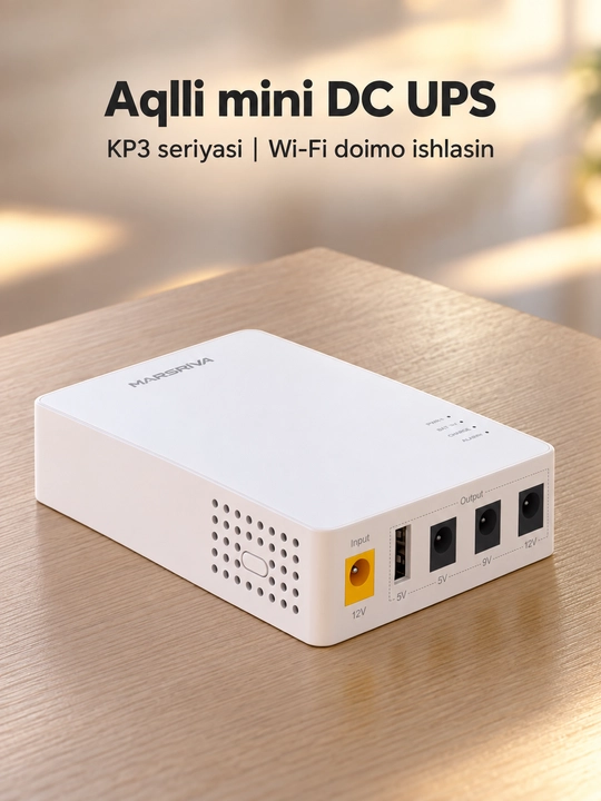 Marsriva KP3 EC — мини ИБП ЮПС Smart DC UPS, 29,6 Вт·ч, 18 Вт, для роутера и модема