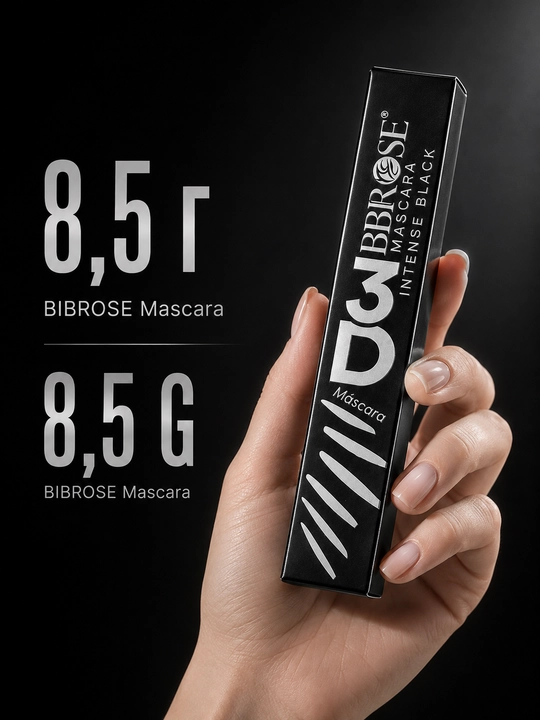 BIBROSE Mascara Intense Black — тушь для ресниц, 8,5 г
