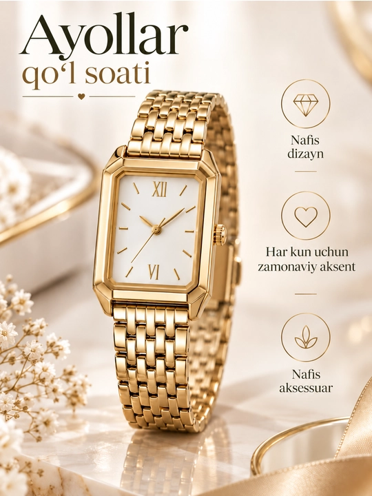Soat ayollar uchun, kvars, klassik qo‘l soatlar qizlar uchun - 
