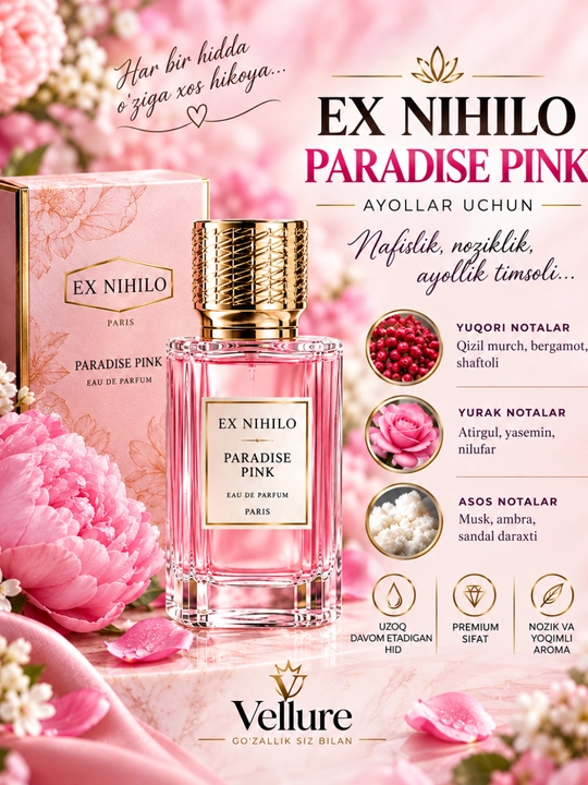 EX NIHILO parfum — nafis, jozibali hashamatli ayollar parfyum atiri