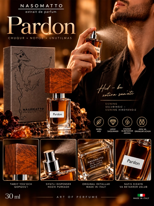 Nasomatto Pardon — erkaklar uchun atir, Extrait de Parfum, 30 ml