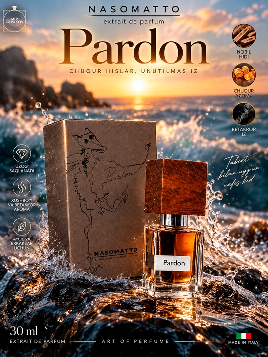 Nasomatto Pardon — erkaklar uchun atir, Extrait de Parfum, 30 ml