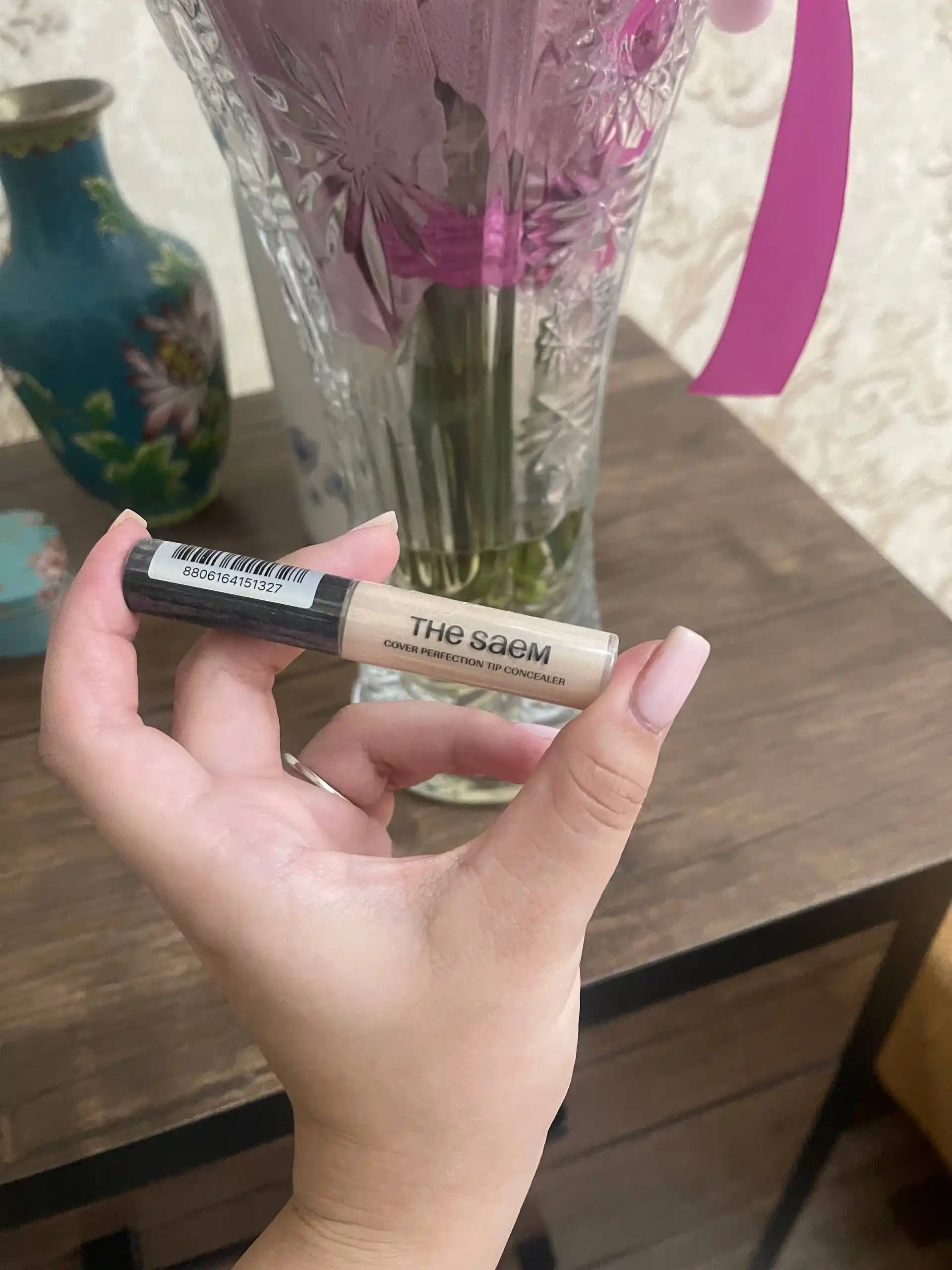 The Saem Cover Perfection Tip Concealer SPF28 PA++, консилер для лица и глаз, 6,5 г