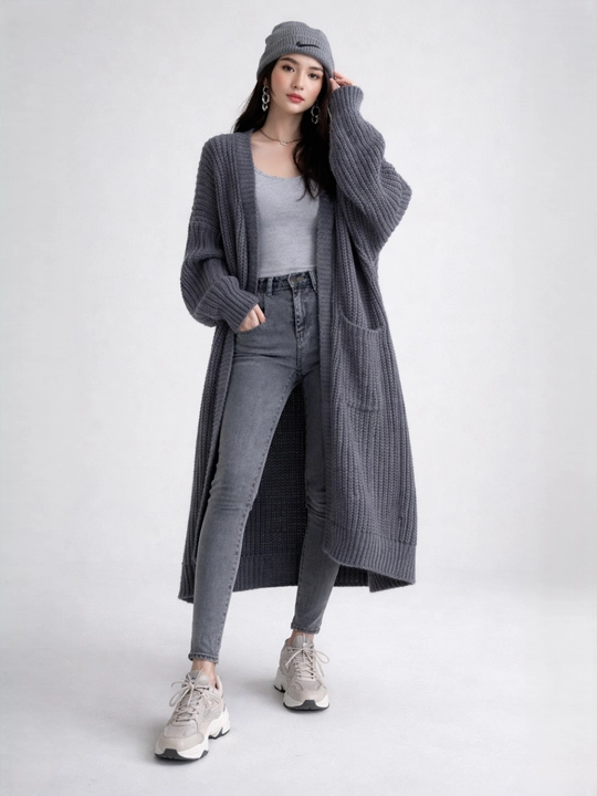 Ayollar uchun kardigan, oversize kardigan