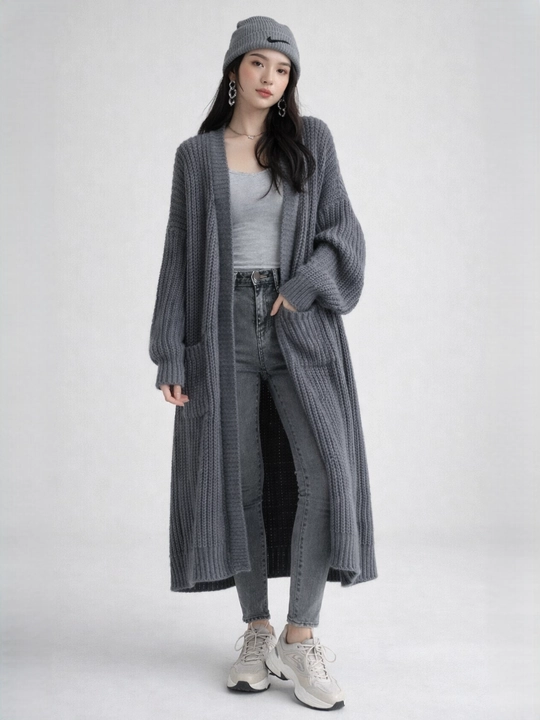 Ayollar uchun kardigan, oversize kardigan