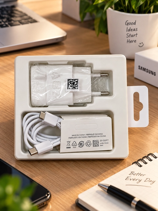 Зарядное устройство Samsung 25W адаптер USB Type-C + кабель Type-C–Type-C 3A 1metr