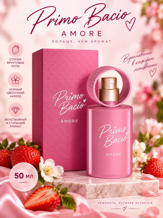 Парфюмерная вода для женщин Primo Bacio Amore, 50 мл