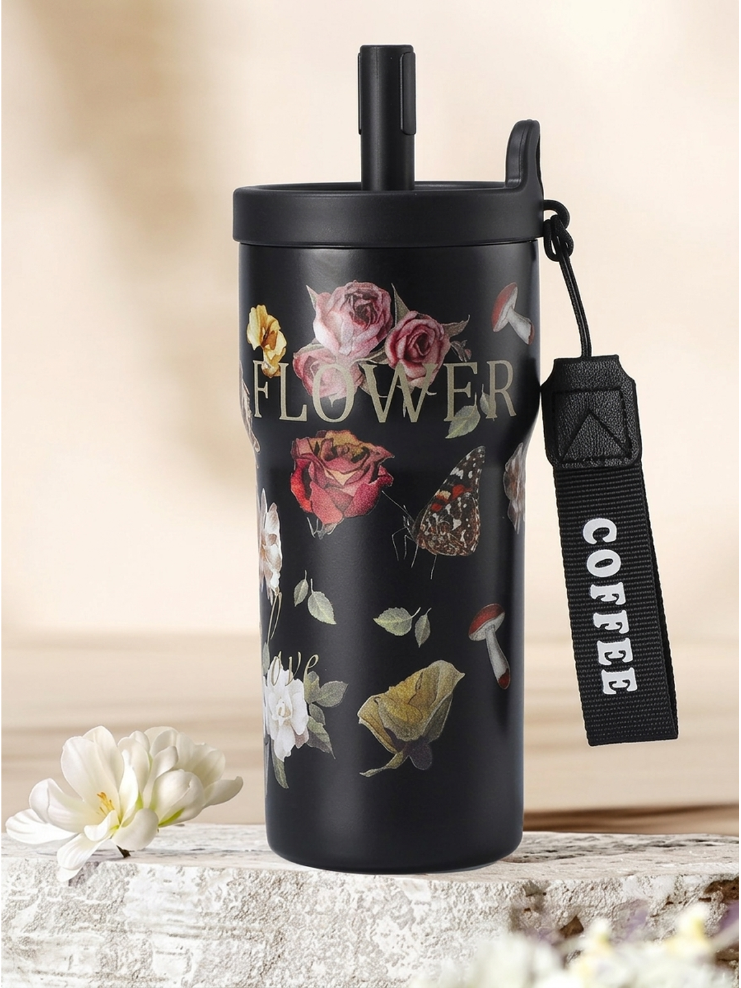 Qizlar uchun choy va qahva uchun trubkali termos, 500 ml - 