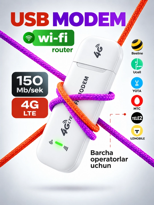 Карманный Wi-Fi, Wi-Fi роутер, роутер с SIM-картой, 4G LTE роутер - 