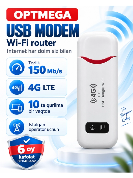 Cho'ntak Wi-Fi, router, sim kartalik wi fi router, 4G, LTE - 