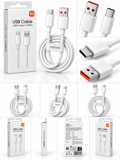Xiaomi USB Type-C quvvatlovchi kabel 120W, USB-A — Type-C, 1 m