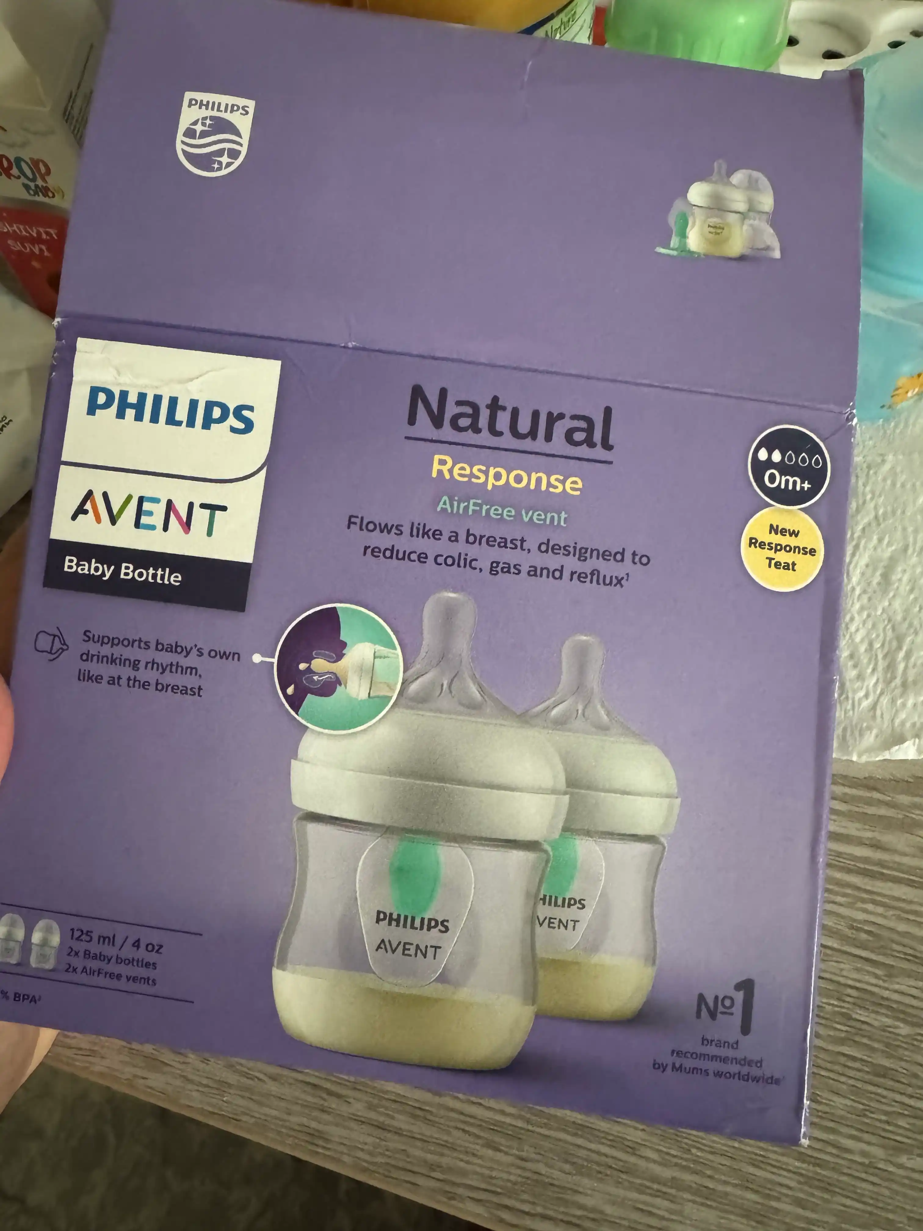 Philips Avent Response AirFree bolalar butilka 2 dona, 125 ml, 0 + oy, kolikaga qarshi