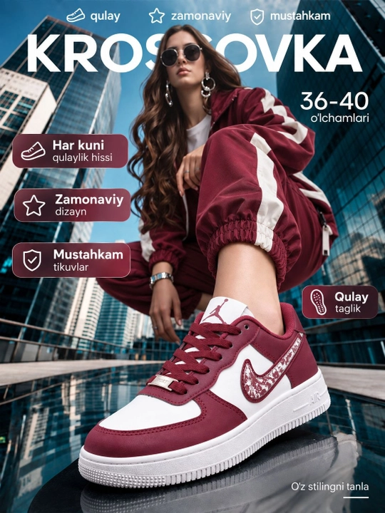 Ayollar krossovkasi, kuz uchun oyoq kiyim, yomgirga mos krasovka, ayollar uchun oyoq kiyim