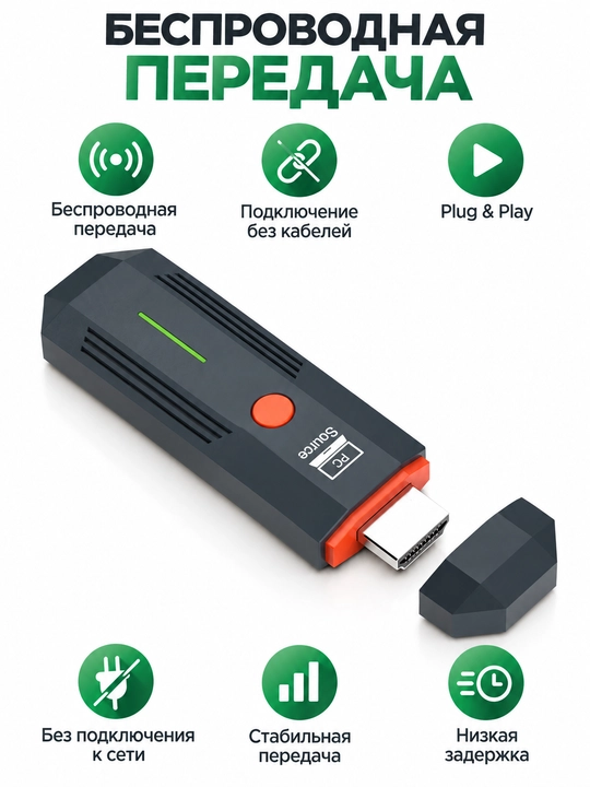 Беспроводной HDMI-адаптер RX/TX для передачи изображения