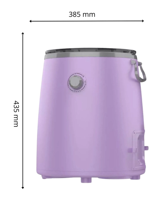 Portativ mini kir yuvish mashinasi 20l, vertikal yuklash, siqish funksiyali yarim avtomat