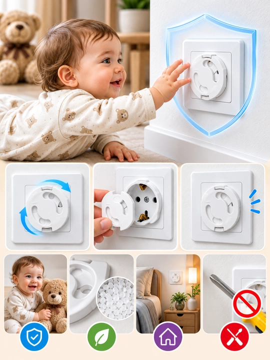 Bolalar uchun elektr rozetka himoya qopqog’i (Rozetka blokatori)