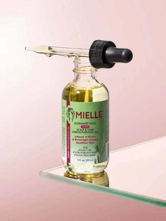 Укрепляющее масло для волос Mielle с розмарином, мятой и биотином (59 мл)