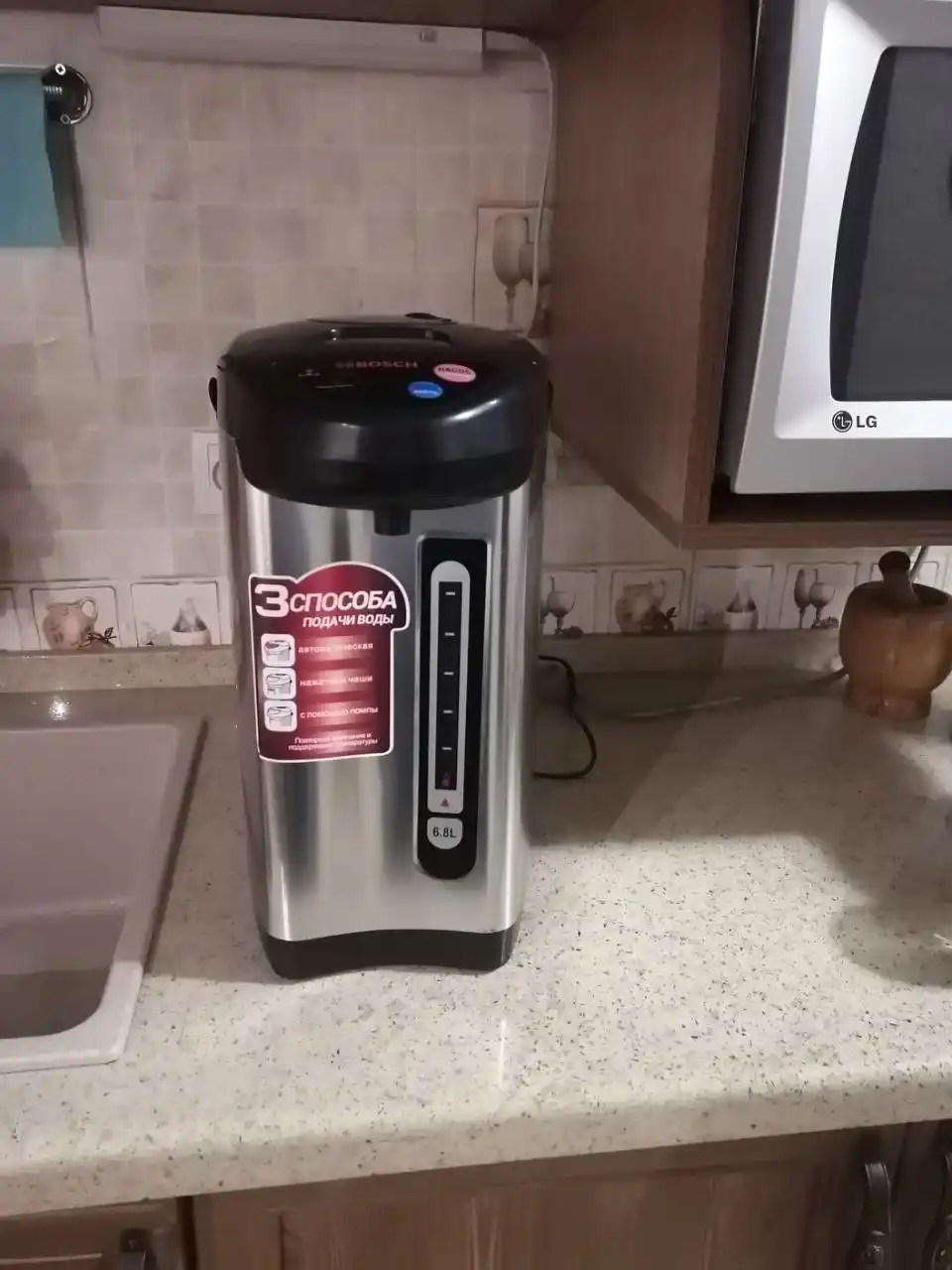 BOSCH, BSE-68, 6,8 l, termopot, elektr choynak, termos, suv isitgich