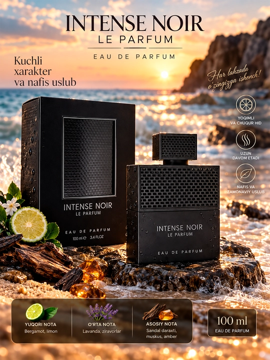 Intense Noir Le Parfum — erkaklar uchun atir, Eau de Parfum, 100 ml