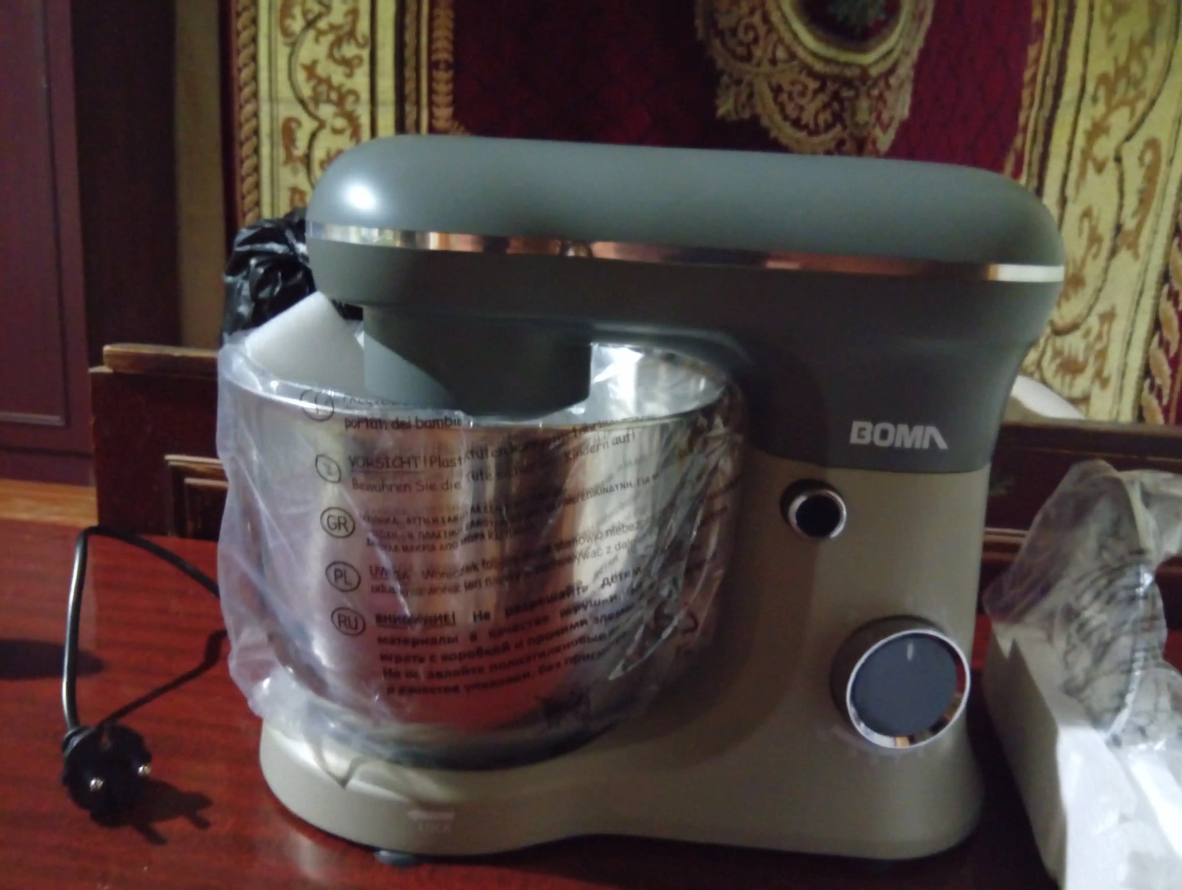 Planetar mikser BOMA BM-6004, 6 litr, 1500 Vt (Oshxona kombayni)