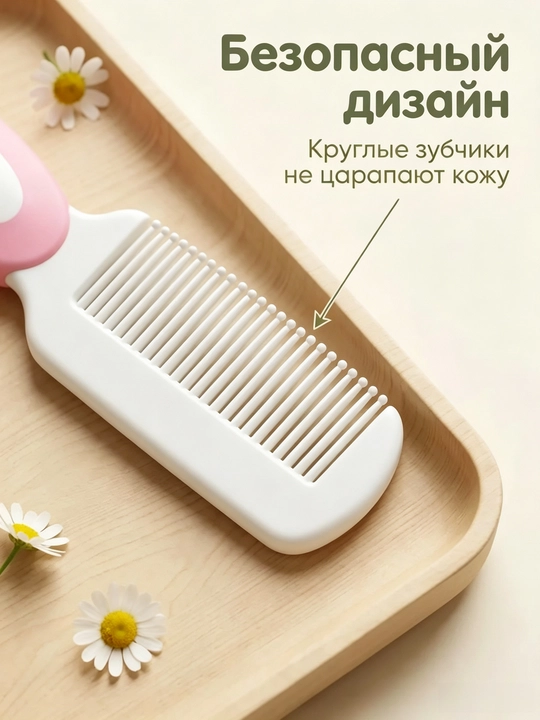 Набор расчёсок для младенцев (щётка + расчёска)
