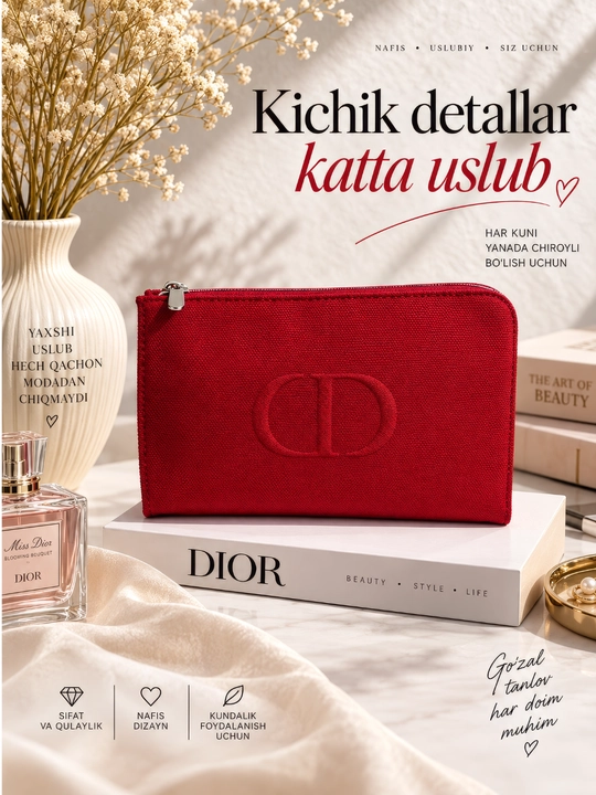 Ayollar kosmetichkasi, Estee Lauder, Lancome, Clinique, organayzer, sovg‘a, kosmetichka - 