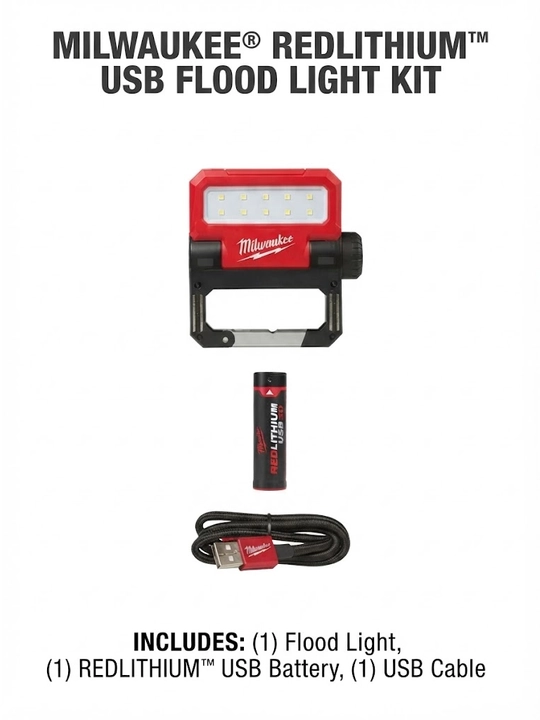 Аккумуляторный фонарь Milwaukee заряжаемый через USB L4 FFL-301 4933479766 - 